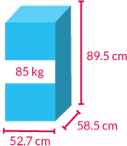 80kg, HxLxP = 87.2cm x 53.5cm x 47.2cm