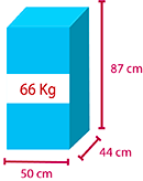 80kg, HxLxP = 87.2cm x 53.5cm x 47.2cm