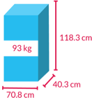 80kg, HxLxP = 87.2cm x 53.5cm x 47.2cm