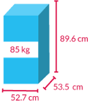 80kg, HxLxP = 87.2cm x 53.5cm x 47.2cm