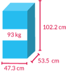 80kg, HxLxP = 87.2cm x 53.5cm x 47.2cm