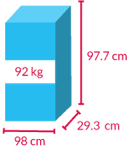 80kg, HxLxP = 87.2cm x 53.5cm x 47.2cm